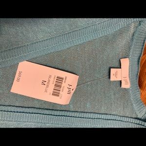 J. Jill Blue Knit Cardigan Size M